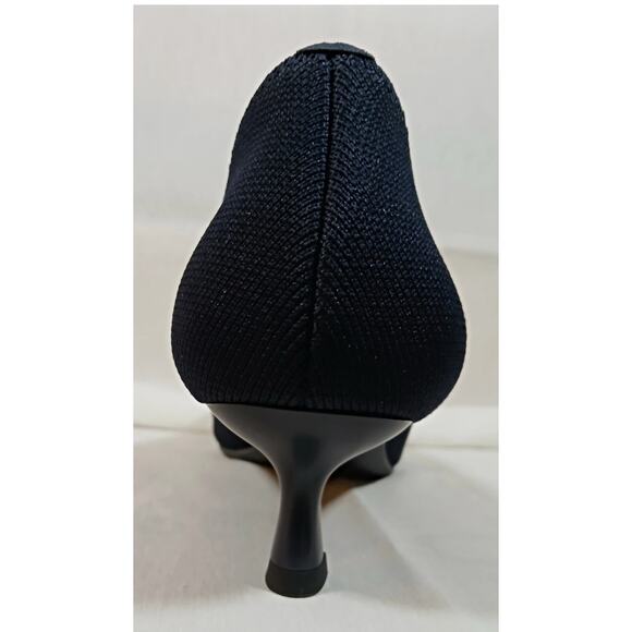 NIB Vivaia Sz 8 (39) SCARLETT Navy Blue Pointy Toe Kitten Heel Pumps - Picture 5 of 7